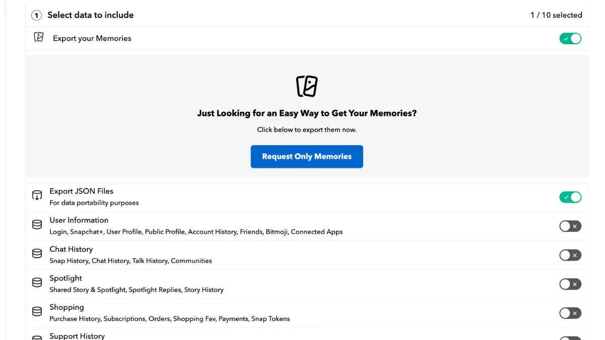 Step 1: Request Your Snapchat Data Export