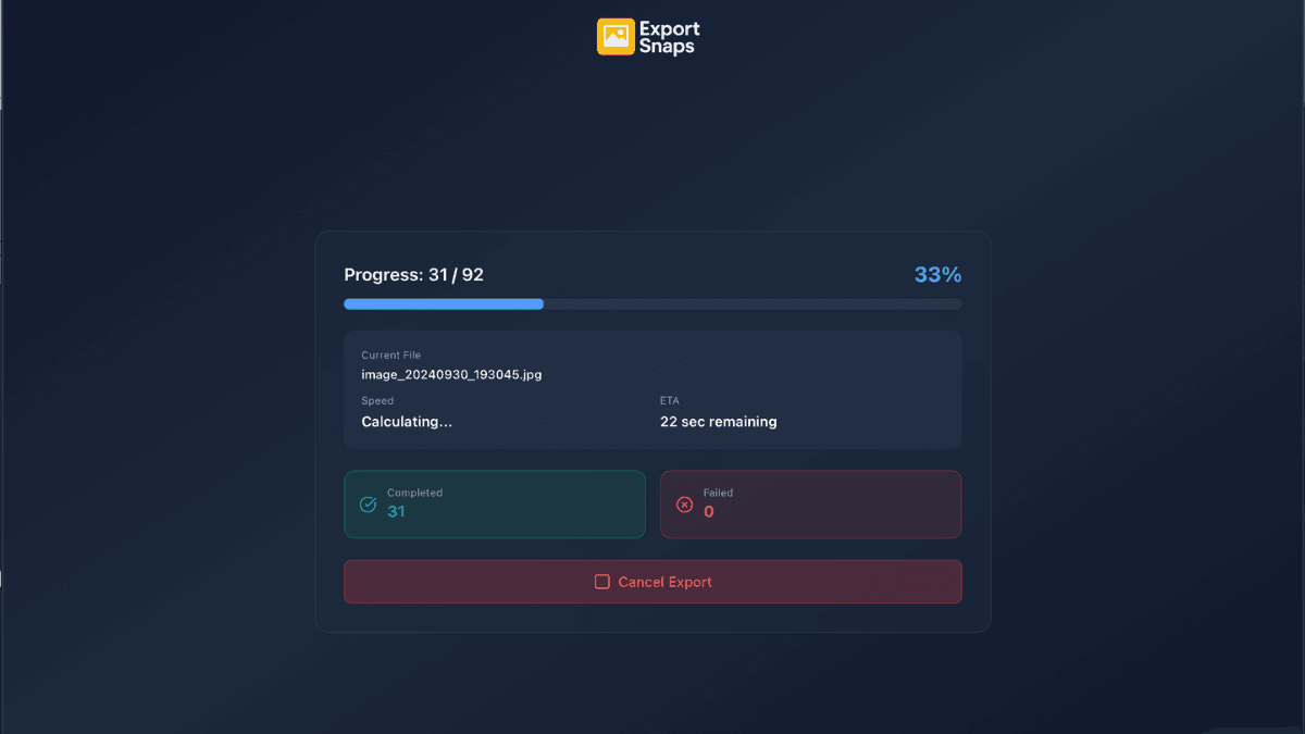 Export Progress